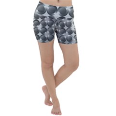 Metal Circle Background Ring Lightweight Velour Yoga Shorts