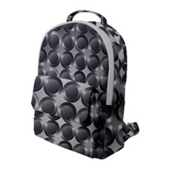 Metal Circle Background Ring Flap Pocket Backpack (large)