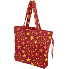 Star Stars Pattern Design Drawstring Tote Bag by Simbadda