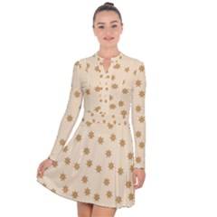 Pattern Gingerbread Star Long Sleeve Panel Dress by Simbadda