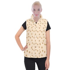 Pattern Gingerbread Star Women s Button Up Vest by Simbadda