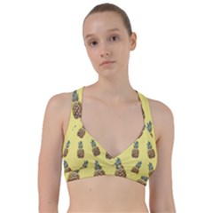 Pineapples Fruit Pattern Texture Sweetheart Sports Bra