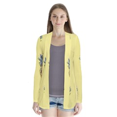 Pineapples Fruit Pattern Texture Drape Collar Cardigan by Simbadda