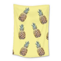 Pineapples Fruit Pattern Texture Small Tapestry by Simbadda