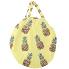 Pineapples Fruit Pattern Texture Giant Round Zipper Tote by Simbadda