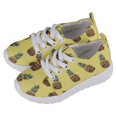 Pineapples Fruit Pattern Texture Kids  Lightweight Sports Shoes by Simbadda