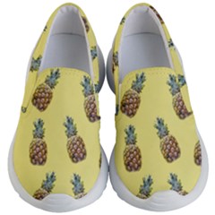 Pineapples Fruit Pattern Texture Kid s Lightweight Slip Ons by Simbadda