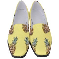 Pineapples Fruit Pattern Texture Women s Classic Loafer Heels