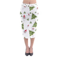 Christmas Santa Claus Decoration Midi Pencil Skirt by Simbadda