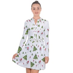 Christmas Santa Claus Decoration Long Sleeve Panel Dress