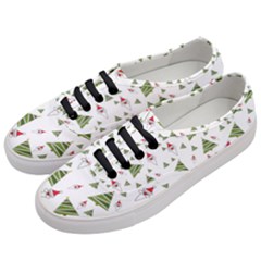 Christmas Santa Claus Decoration Women s Classic Low Top Sneakers by Simbadda