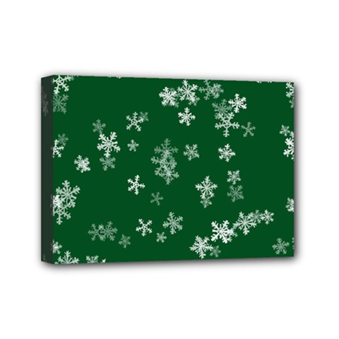 Template Winter Christmas Xmas Mini Canvas 7  X 5  (stretched)