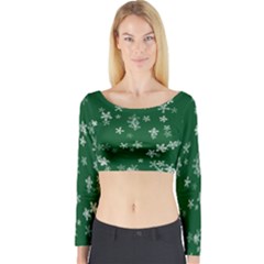 Template Winter Christmas Xmas Long Sleeve Crop Top