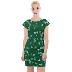 Template Winter Christmas Xmas Cap Sleeve Bodycon Dress