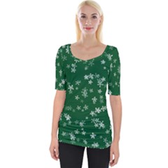 Template Winter Christmas Xmas Wide Neckline Tee