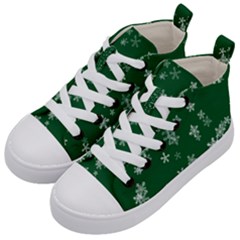 Template Winter Christmas Xmas Kid s Mid-top Canvas Sneakers by Simbadda