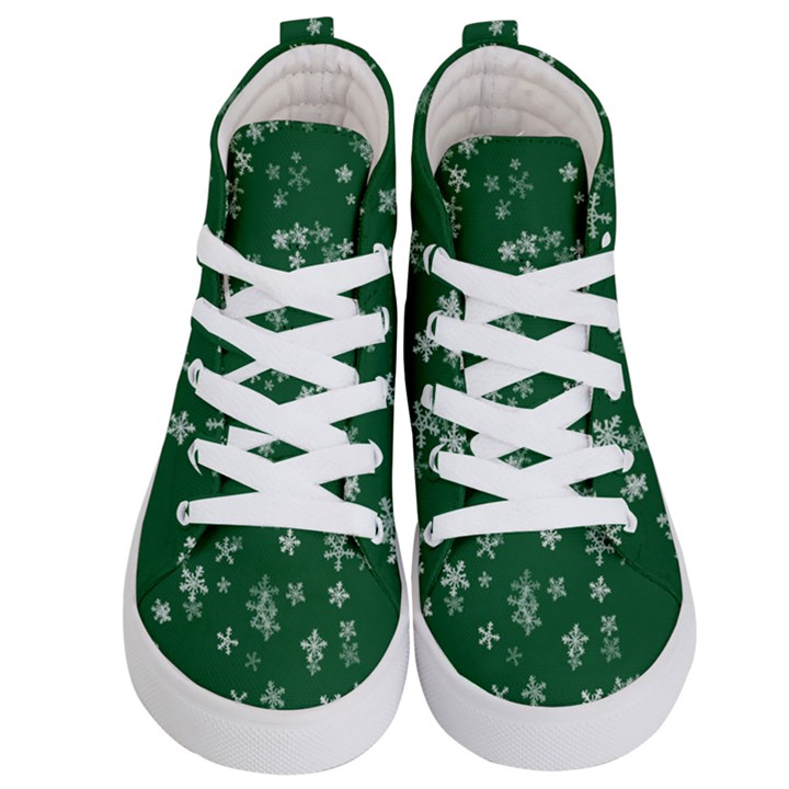 Template Winter Christmas Xmas Kid s Hi-Top Skate Sneakers