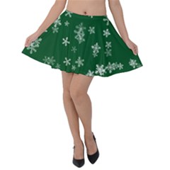 Template Winter Christmas Xmas Velvet Skater Skirt