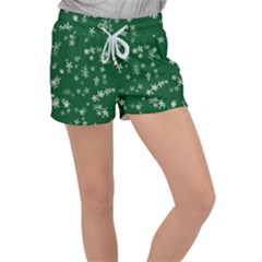 Template Winter Christmas Xmas Women s Velour Lounge Shorts by Simbadda