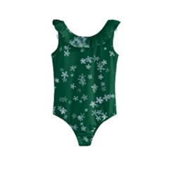 Template Winter Christmas Xmas Kids  Frill Swimsuit