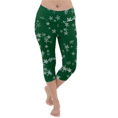 Template Winter Christmas Xmas Lightweight Velour Capri Yoga Leggings