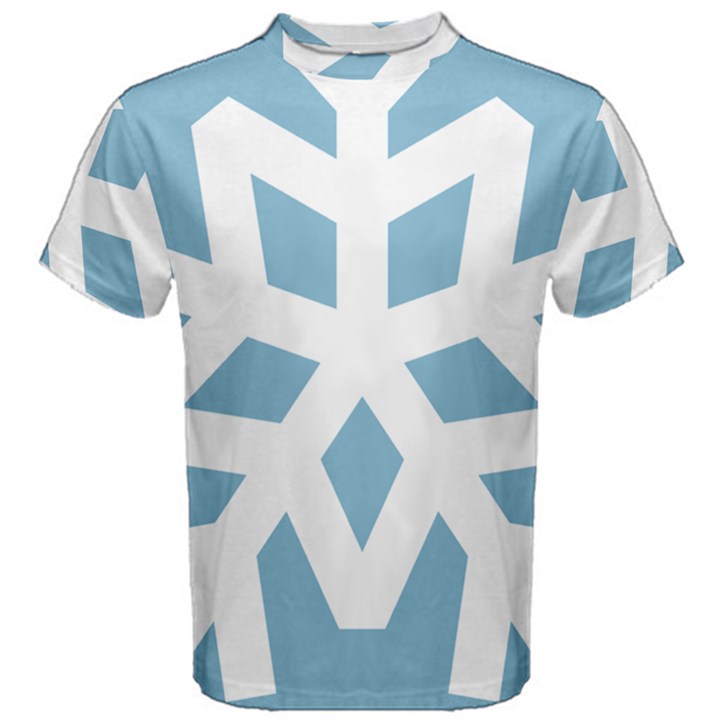 Snowflake Snow Flake White Winter Men s Cotton Tee