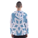 Snowflake Snow Flake White Winter Hooded Windbreaker (Men) View2