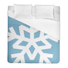 Snowflake Snow Flake White Winter Duvet Cover (full/ Double Size) by Simbadda