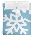 Snowflake Snow Flake White Winter Duvet Cover Double Side (Queen Size) View1