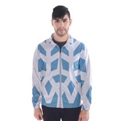 Snowflake Snow Flake White Winter Windbreaker (men) by Simbadda