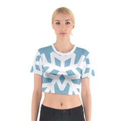 Snowflake Snow Flake White Winter Cotton Crop Top