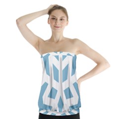 Snowflake Snow Flake White Winter Strapless Top