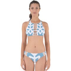 Snowflake Snow Flake White Winter Perfectly Cut Out Bikini Set by Simbadda