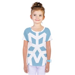 Snowflake Snow Flake White Winter Kids  One Piece Tee