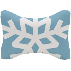 Snowflake Snow Flake White Winter Seat Head Rest Cushion by Simbadda