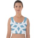 Snowflake Snow Flake White Winter Velvet Crop Top View1