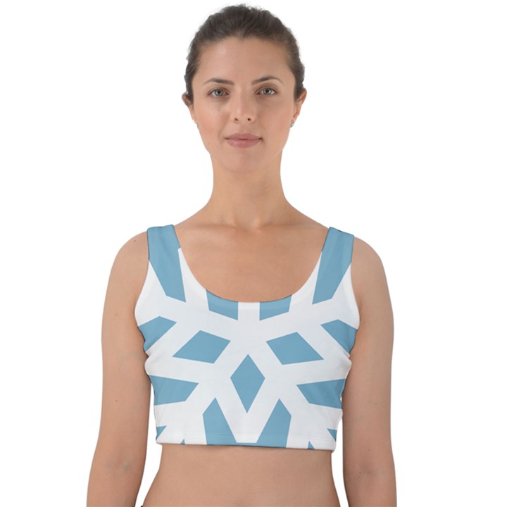 Snowflake Snow Flake White Winter Velvet Crop Top