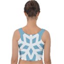 Snowflake Snow Flake White Winter Velvet Crop Top View2