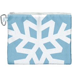 Snowflake Snow Flake White Winter Canvas Cosmetic Bag (xxxl)