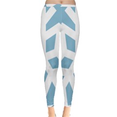 Snowflake Snow Flake White Winter Inside Out Leggings