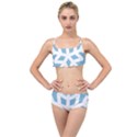 Snowflake Snow Flake White Winter Layered Top Bikini Set View1