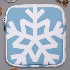 Snowflake Snow Flake White Winter Mini Square Pouch