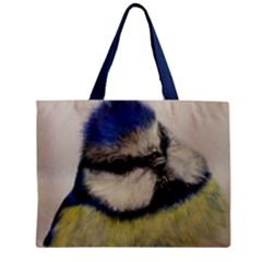 Blue Tit  Zipper Mini Tote Bag by ArtByThree