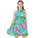 Hawaii Vibes  Halter Neckline Chiffon Dress  View1