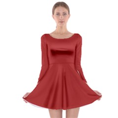 Reggae Smoky Red Long Sleeve Skater Dress