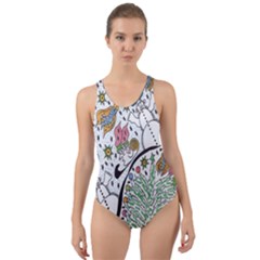 Sledscape Cut-out Back One Piece Swimsuit by chellerayartisans