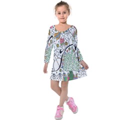 Sledscape Kids  Long Sleeve Velvet Dress