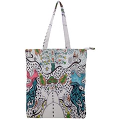 Happysnowman Double Zip Up Tote Bag