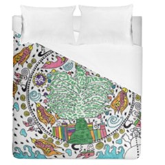 Snowglobe Duvet Cover (queen Size) by chellerayartisans