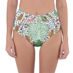 Snowglobe Reversible High-waist Bikini Bottoms by chellerayartisans